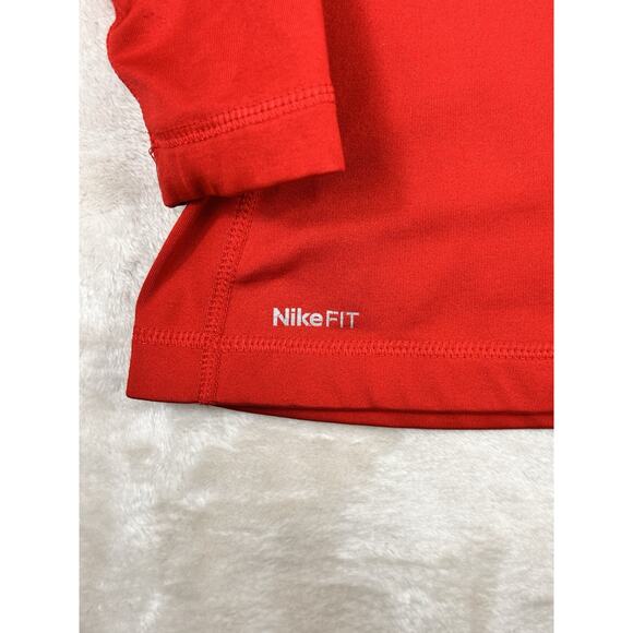 Nike Shirt Men L Fitted Pro Combat Mock Neck Dri Fit Compression Pullover Gym - Picture 9 of 10